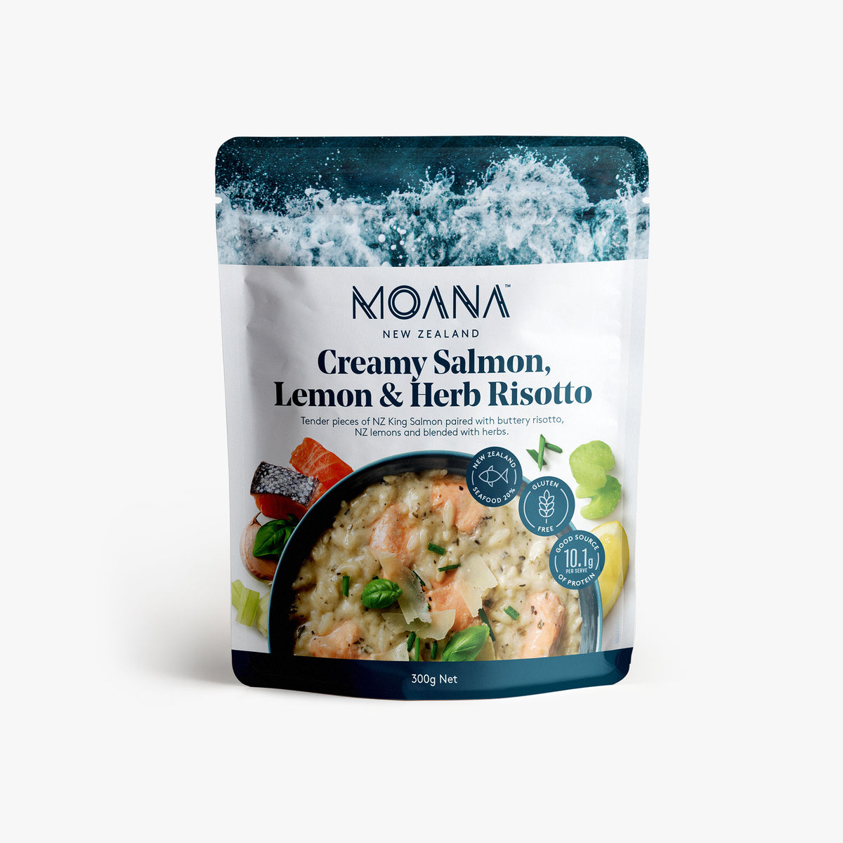 Creamy Salmon, Lemon & Herb Risotto Ready to Eat Meals Moana New Zealand